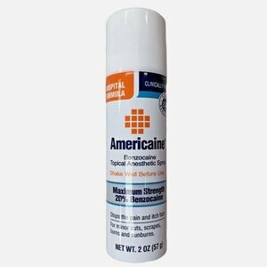 AMERICAINE BENZOCAINE TOPICAL ANESTHETIC SPRAY 2OZ TOPICAL PAIN RELIEF MEDICINE